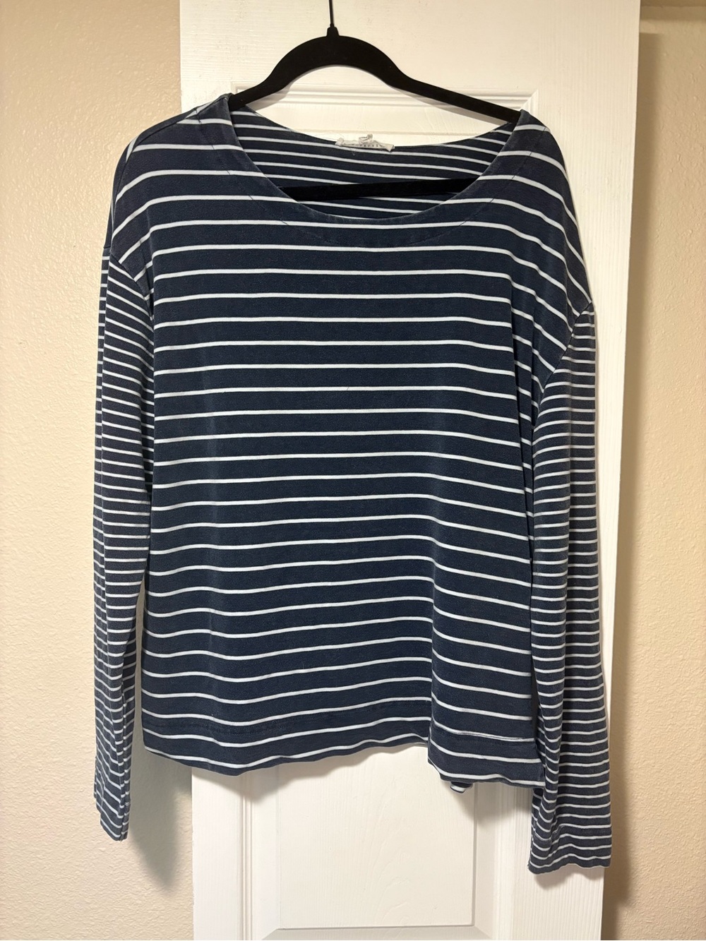 Jane and Delancey Navy and White Striped Long-Sleeve Top